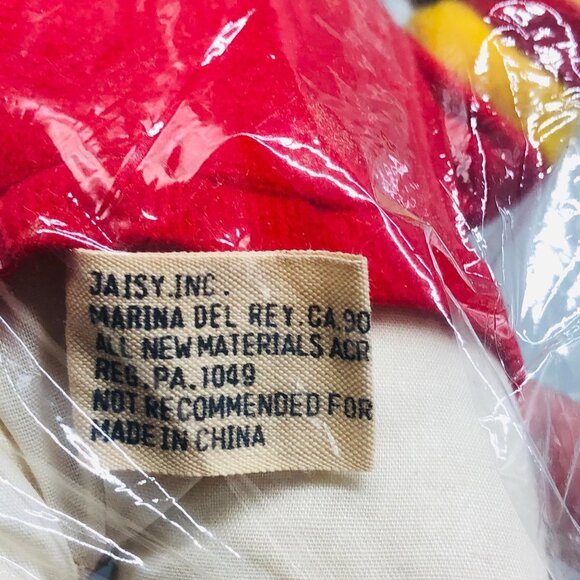 Jaisy Inc. stuffed teddy bear holding football height 10" length 7" READ - Picture 7 of 7